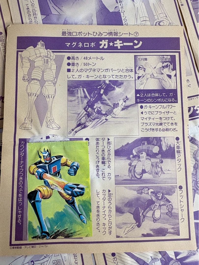 昭和57年 テレビマガジン付録 最強ロボットひみつ情報ファイル 現状品 当時物