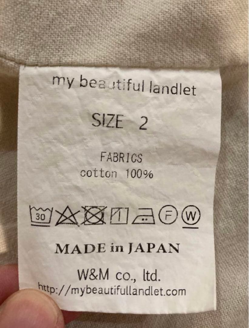 【20AW my beautiful landlet 先染めビッグフードコート】