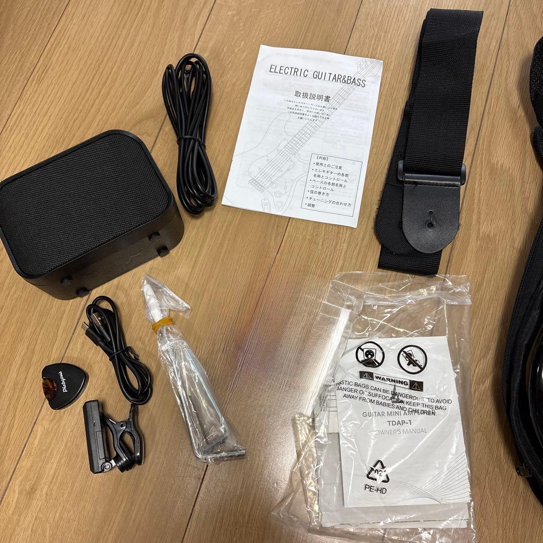 フォトジェニック エレキギター 初心者入門ライトセット ST-180/BLS