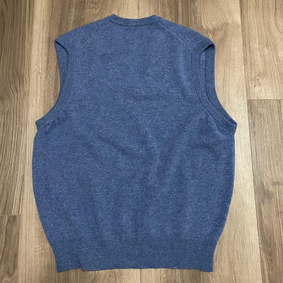 英国製 90s land's end ニットベスト lambswool US古着