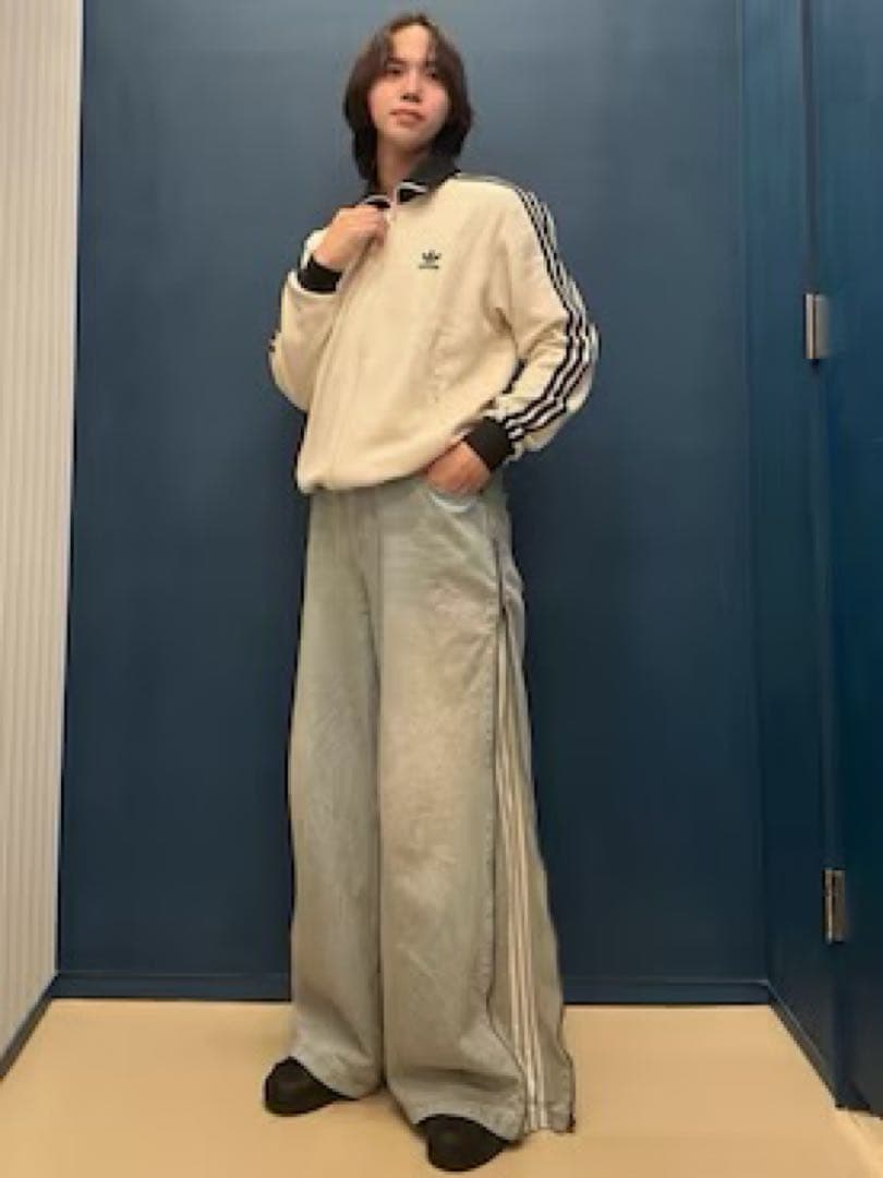 adidas 36インチ ストライプデニム タグ付き