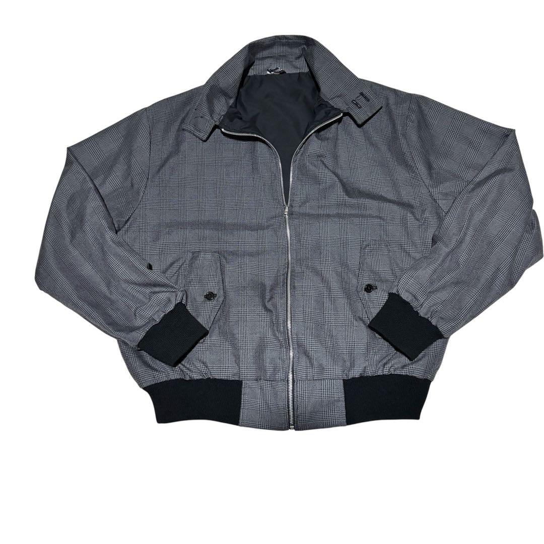 80s 英国製 グレンチェック ハリントンジャケット CLPジップ 短丈　美品
