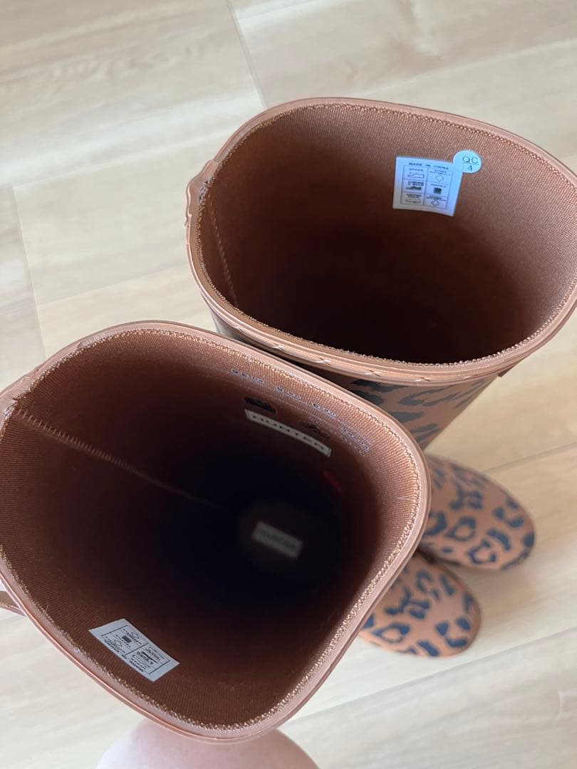 希少品　レア　ハンター　長靴　レインブーツ　ヒョウ柄　23cm 新品　箱付き