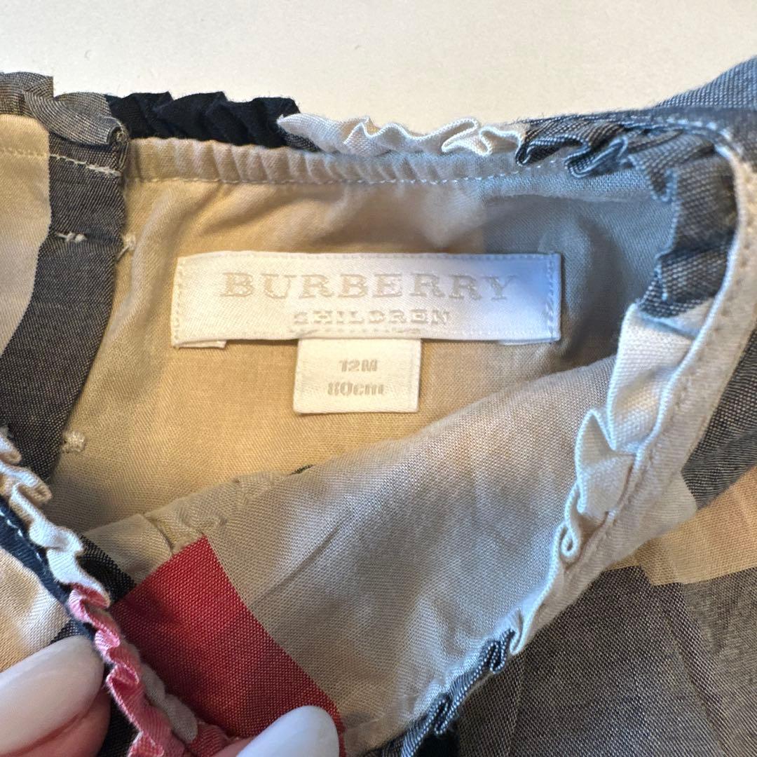 【美品】BURBERRYノバチェック　ワンピース　80 コットン100%