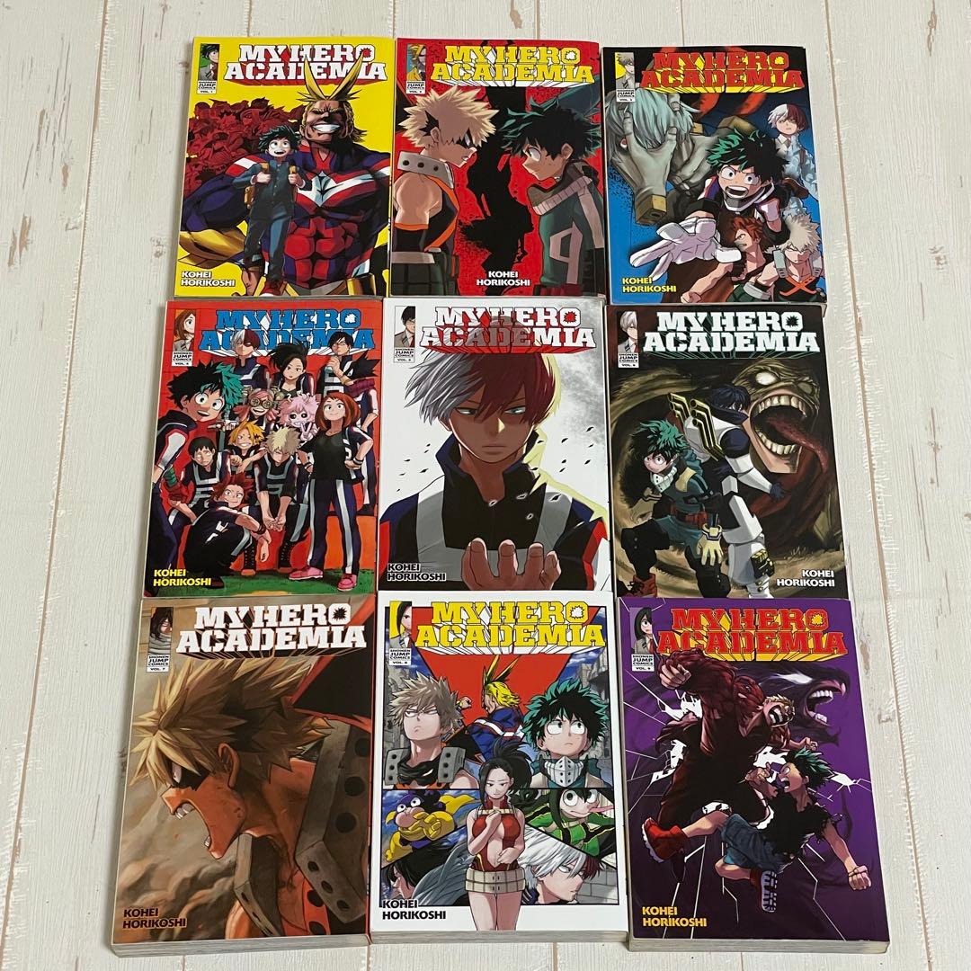 美品 僕のヒーローアカデミア 英語版 漫画 1〜18巻 ヒロアカ マンガ まとめ