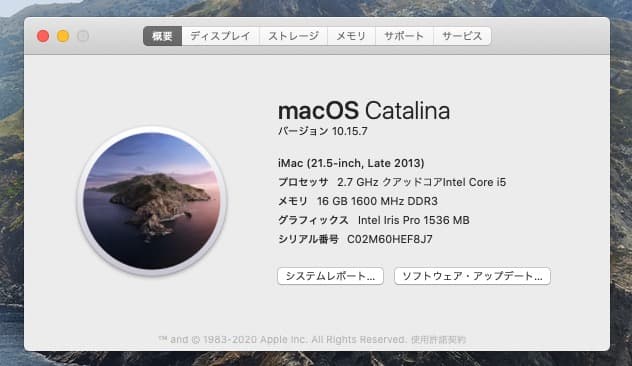 iMac 21.5 Late2013 SSD500GB メモリ16GB 美品
