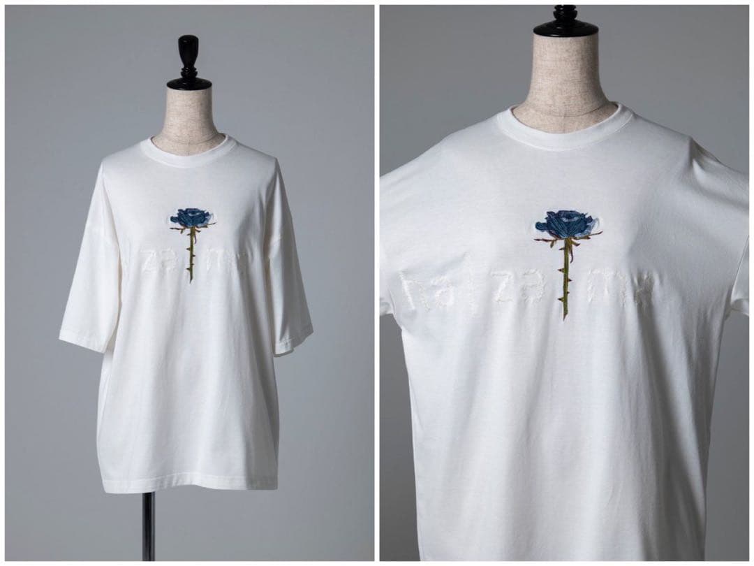 天*羽様 Adoコラボ hazama Tシャツ ロゴカットソー ホワイト M