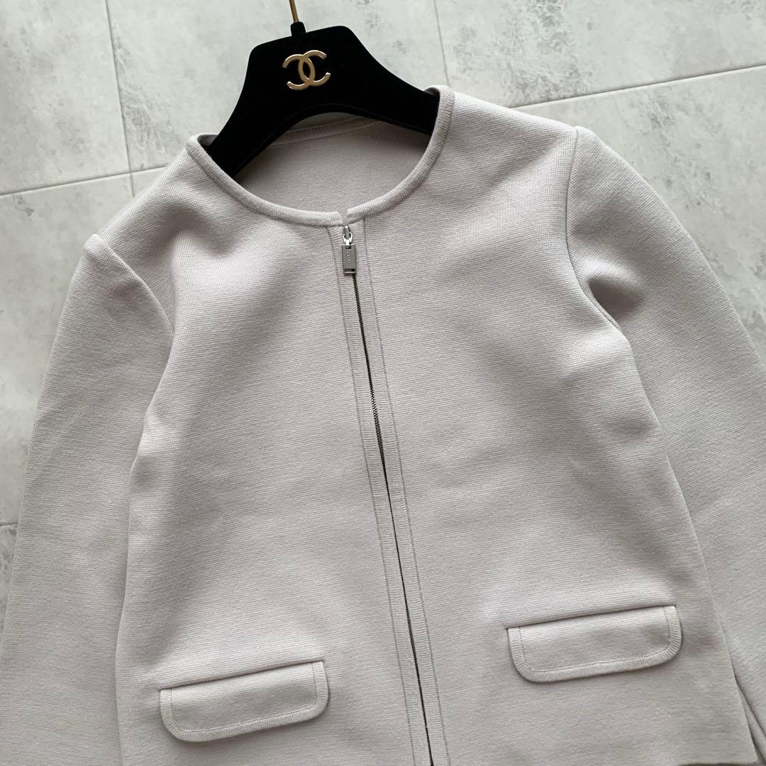 美品♡近年♡フォクシー アーバンスタンダード ニットジャケット 38 ベージュ