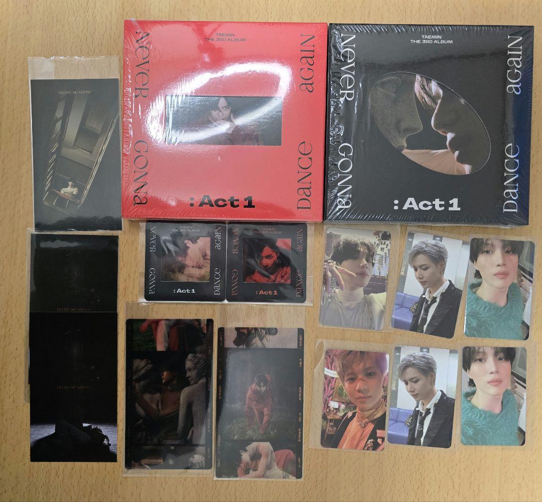 TAEMIN Act1.Act2.フルコンプリート　グローバル抽選特典チェキ付