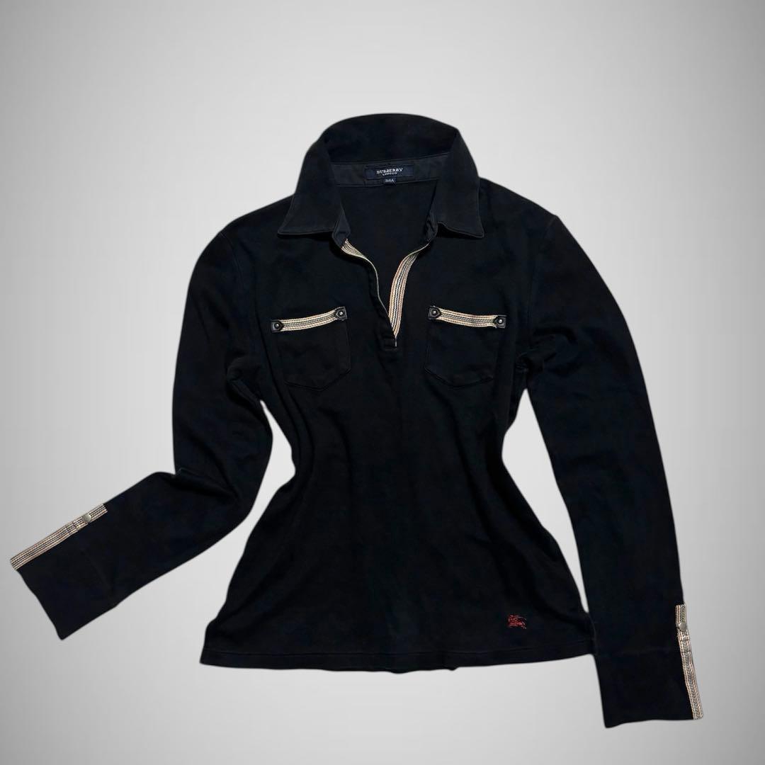 【希少】 BURBERRY バーバリー ロンドン ポロシャツ ノバチェック 長袖