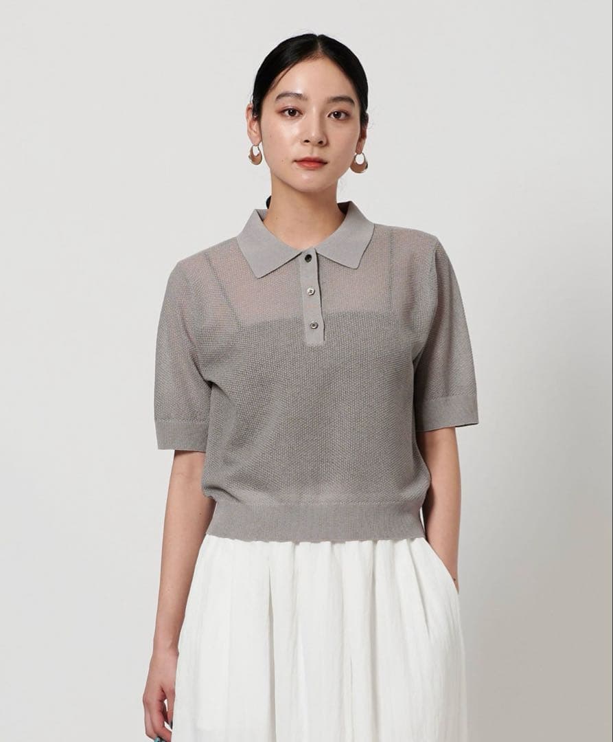 beauty&youth シアーポロニット