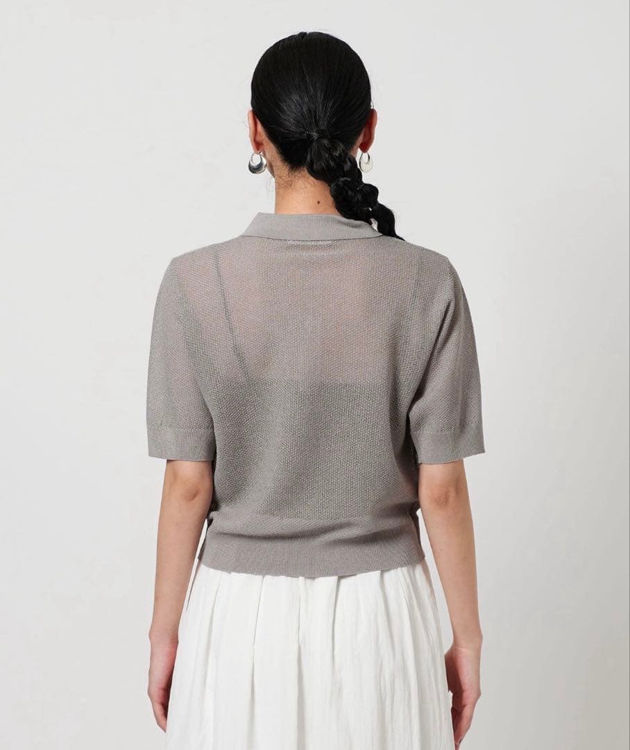 beauty&youth シアーポロニット