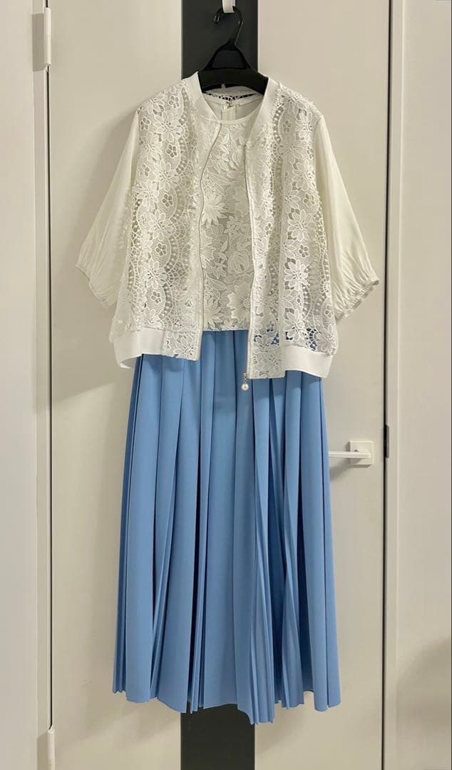 アナイ 花柄モチーフ 刺繍 ホワイト ブラウス