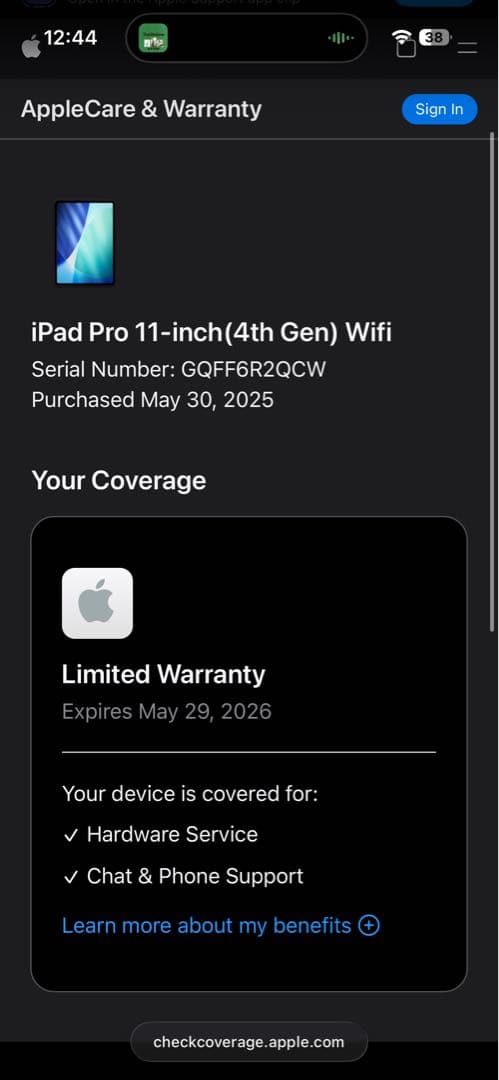 iPad Pro 11インチ4世代128GB M2 バッテリ100%保証内+ペン