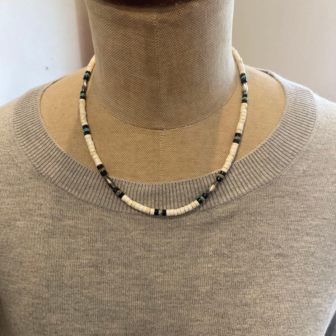 たこやき様　2点　　354天然ターコイズとナバホパール、ネックレス