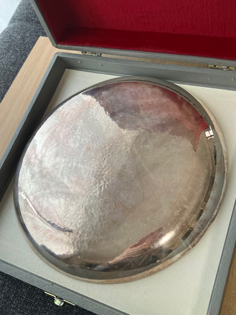純銀 宮本商行 鎚目プレート 約18.3cm 銀製皿 シルバー 高級 和食器