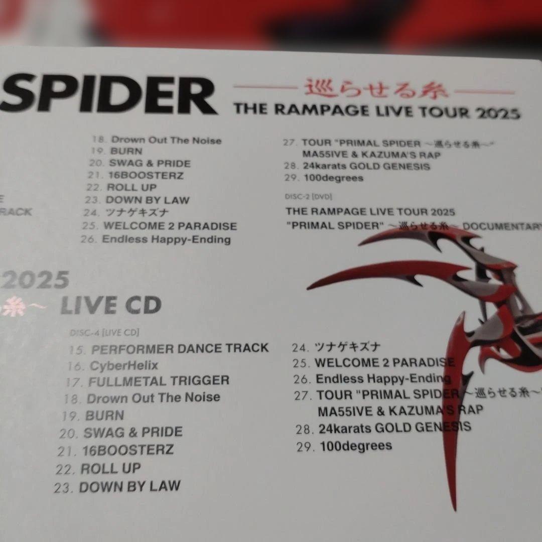 ミュージック PRIMAL SPIDER THE RAMPAGE LIVE TOUR 2025