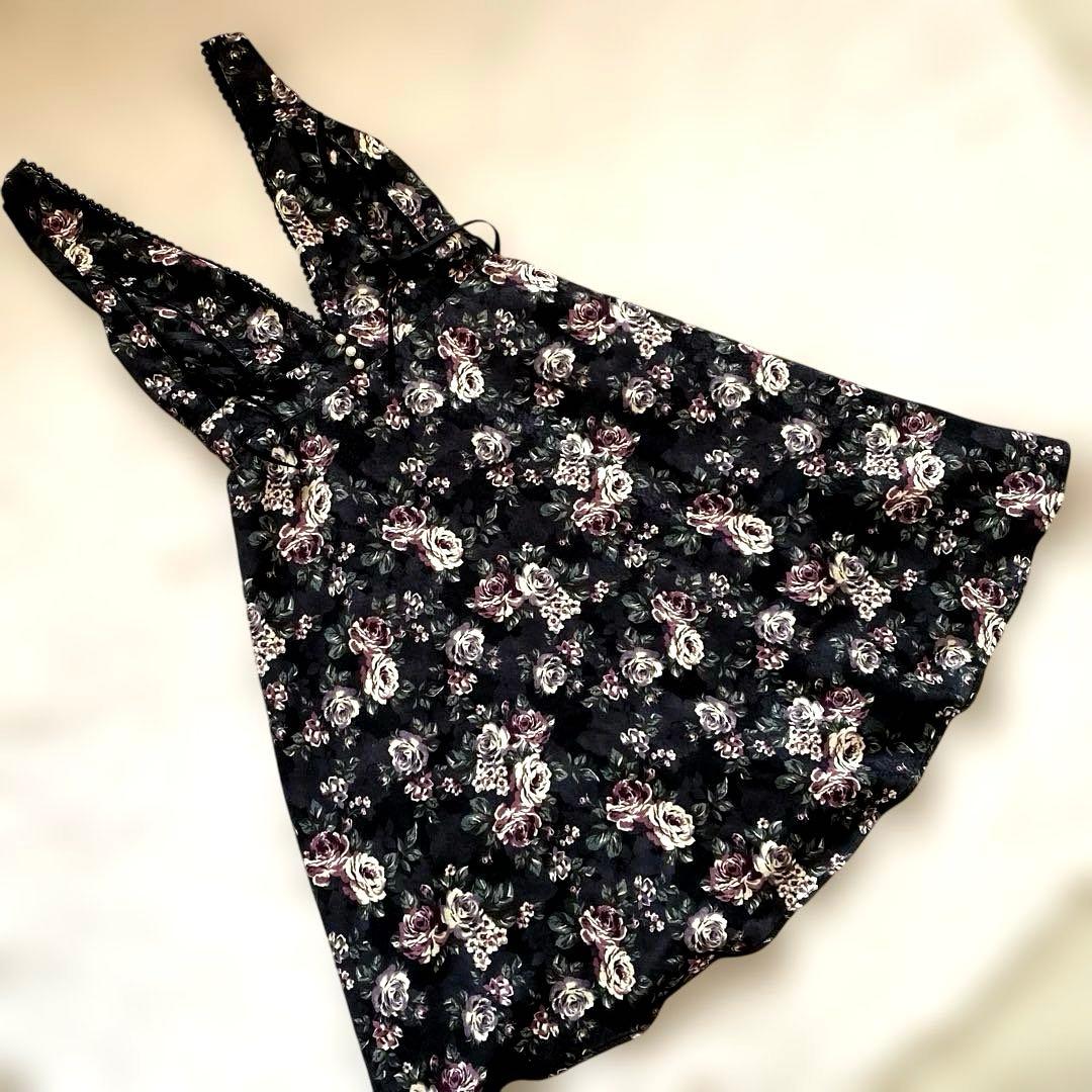 axes femme ジャンドレフラワーワンピ・はしごリボンレースプルオーバー