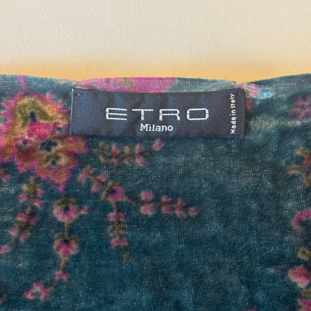 ETRO エトロ ベロア ペイズリー スカーフ ストール