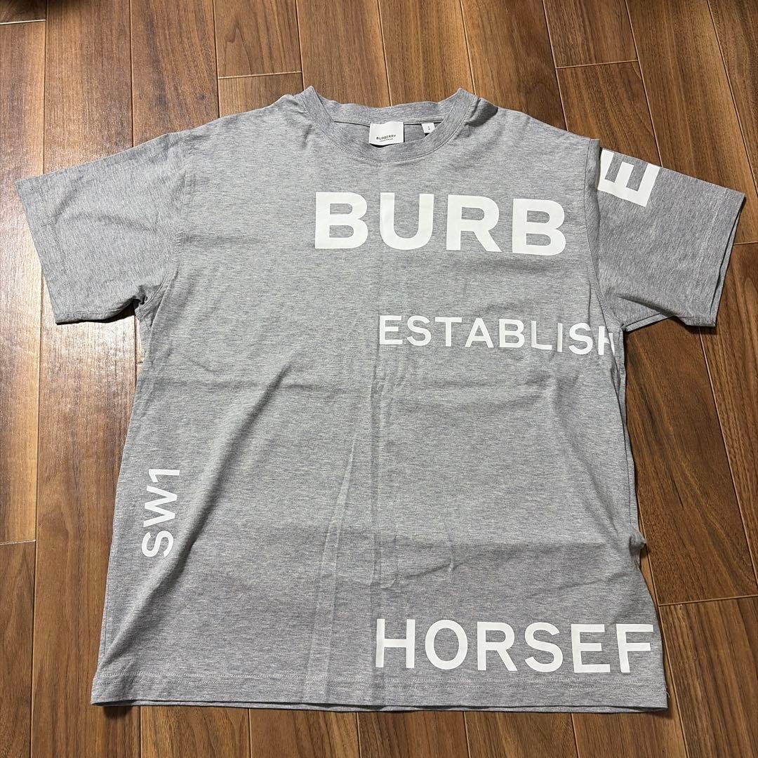 BURBERRY バーバリー ホースフェリー ロゴ Tシャツ S グレー