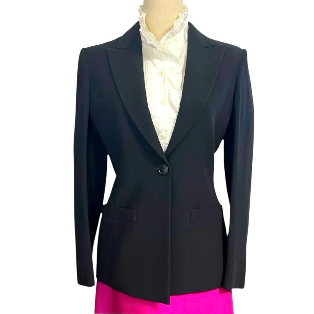 ★極美品★ MaxMara シルバータグ 黒ジャケット 38 入学式に　春秋