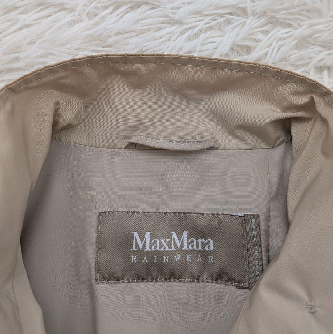 MaxMara RAINWEAR　トレンチコート　ベルト　比翼　ベージュ　42