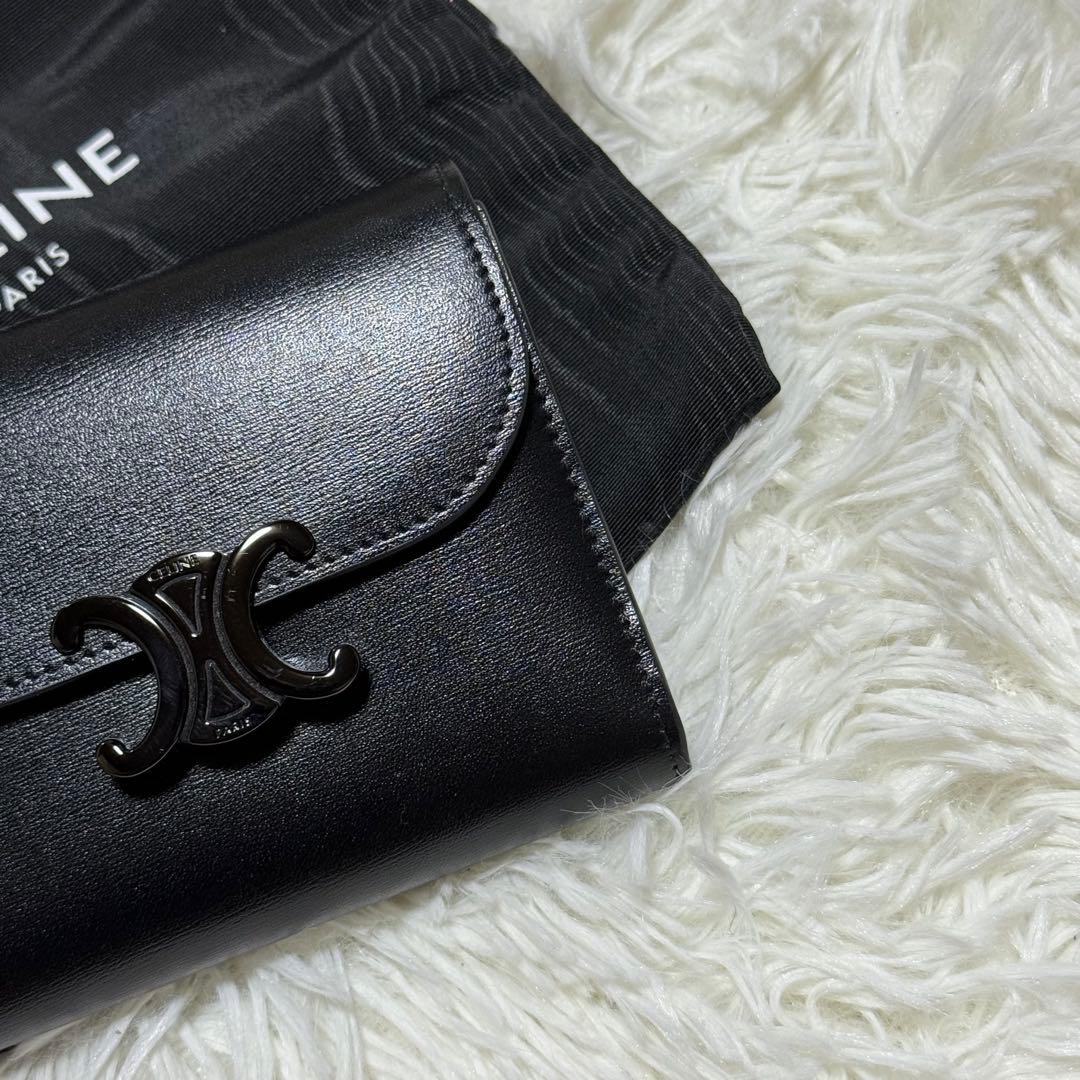 新品未使用✨ CELINE セリーヌ　トリオンフ　三つ折り財布　ブラック