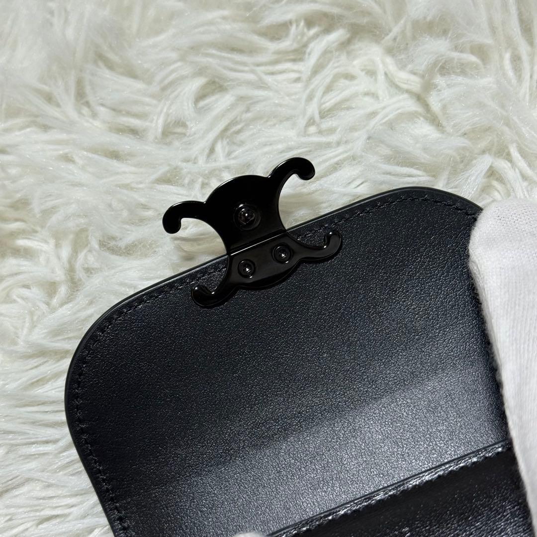 新品未使用✨ CELINE セリーヌ　トリオンフ　三つ折り財布　ブラック
