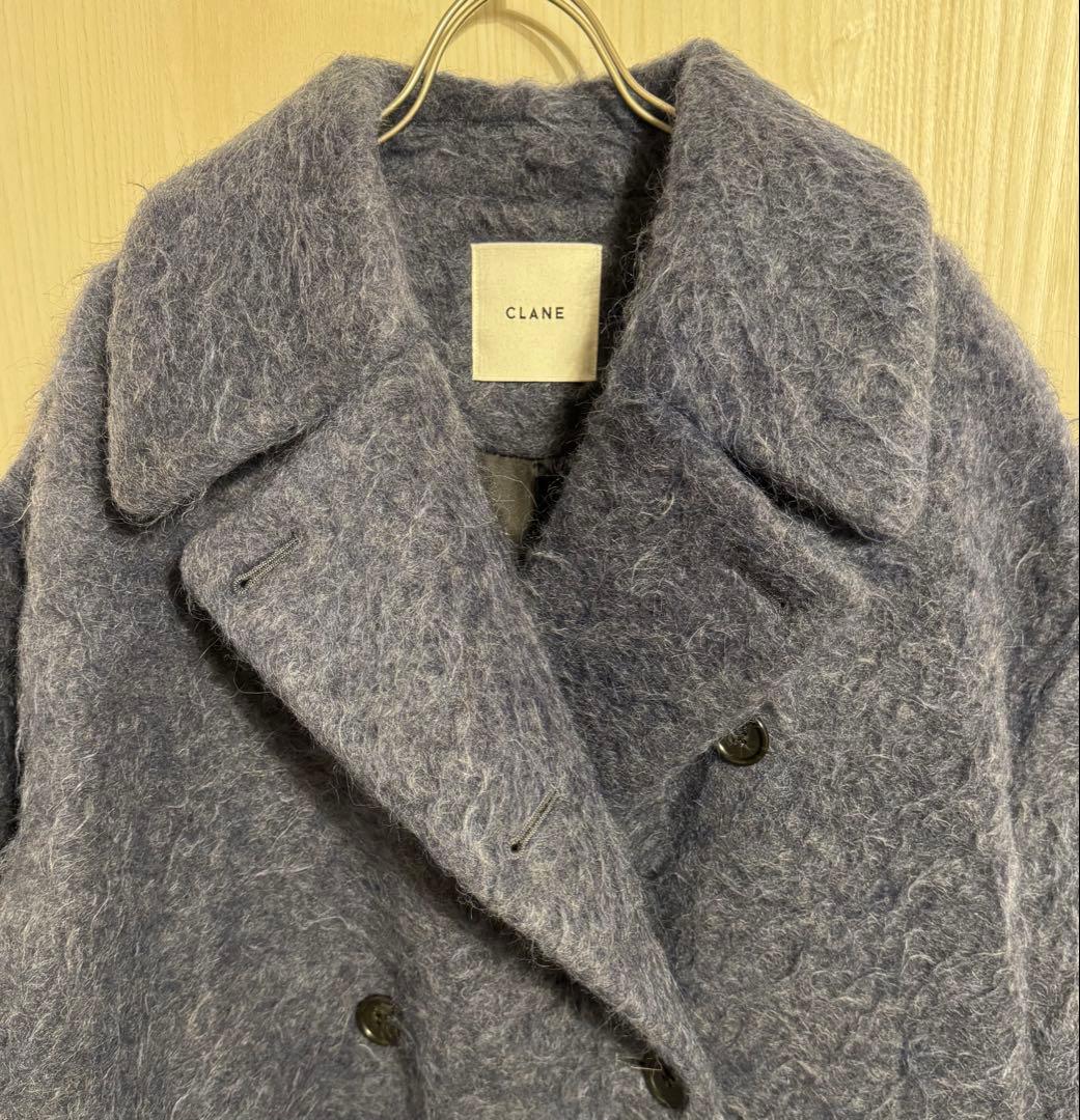 CLANE ロングシャギーベルテッドコート 02