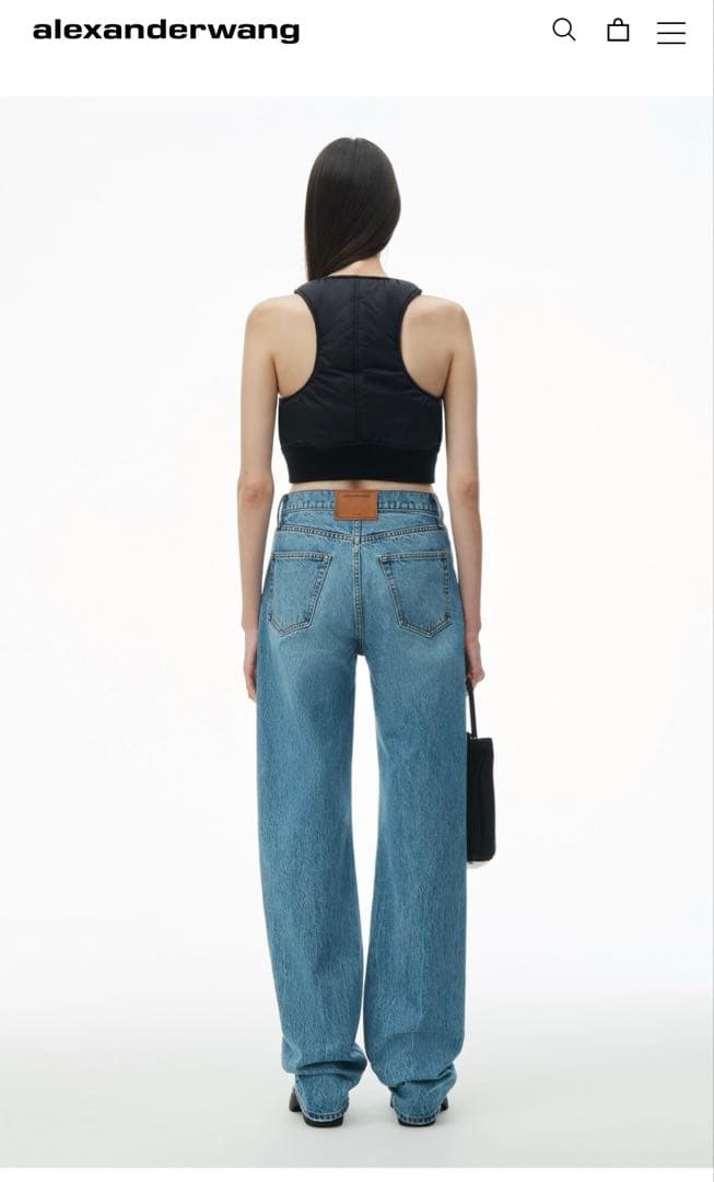 alexanderwang エンボスロゴ ez ミッドライズジーンズ
