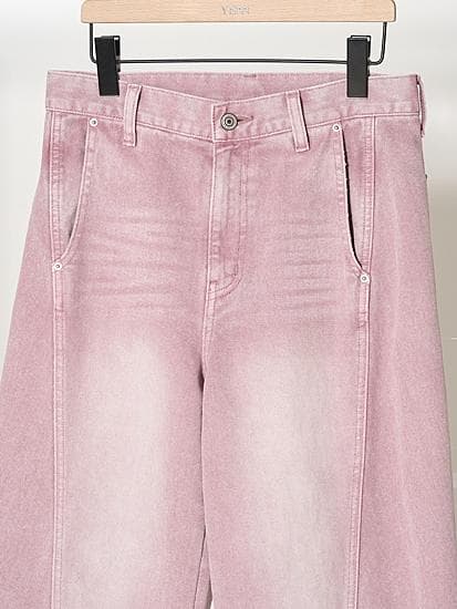 36 新品 完売品 YENN ニータックデニムパンツ ピンク
