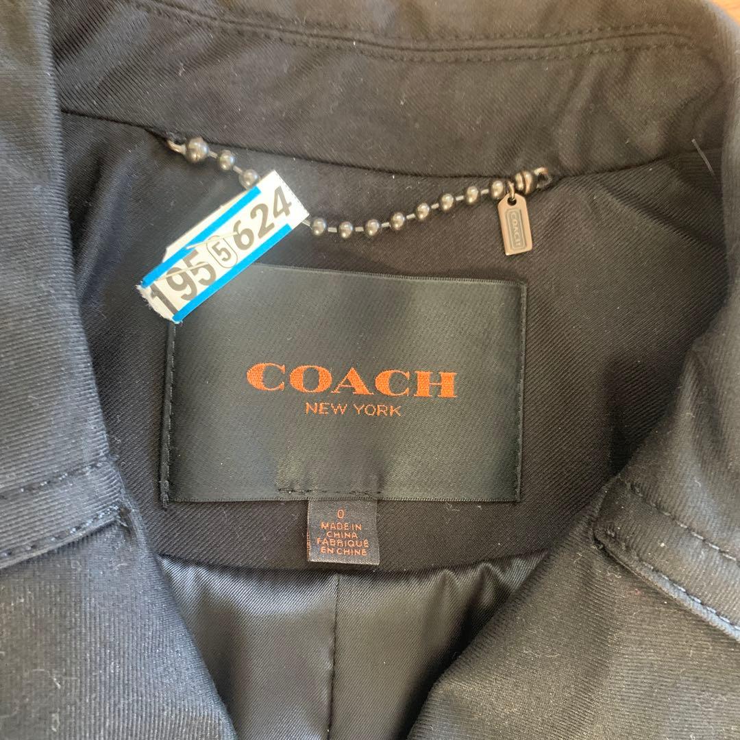 COACH トレンチコート　ブラック　レディース