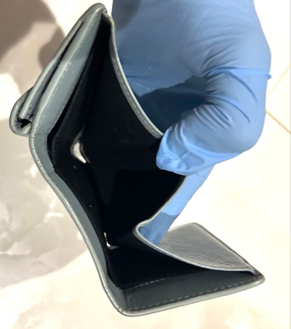 BALENCIAGA ライトグレー 三つ折り財布　ミニウォレット