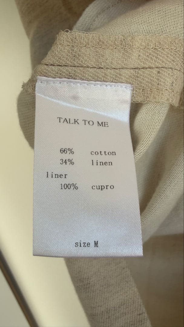 talk to me コットンリネンワンピース