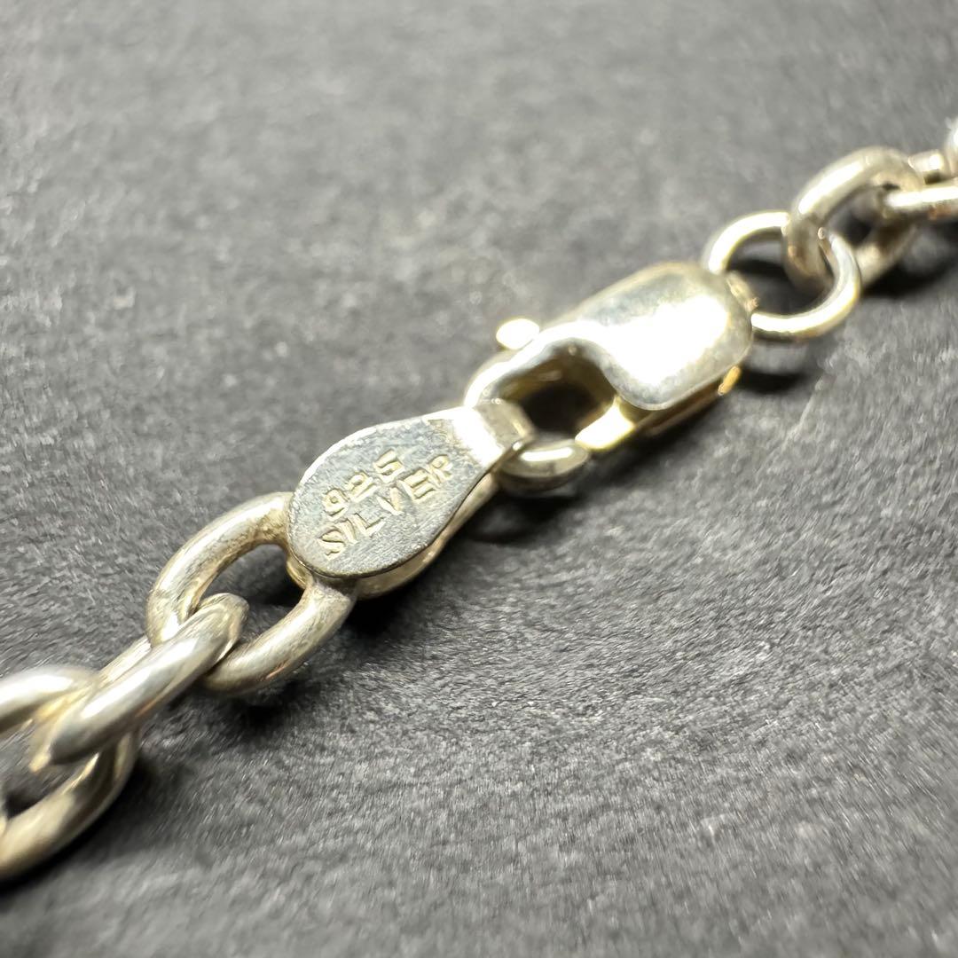 【44㎝ 12g silver925】ヴィンテージ 小豆チェーン ネックレス