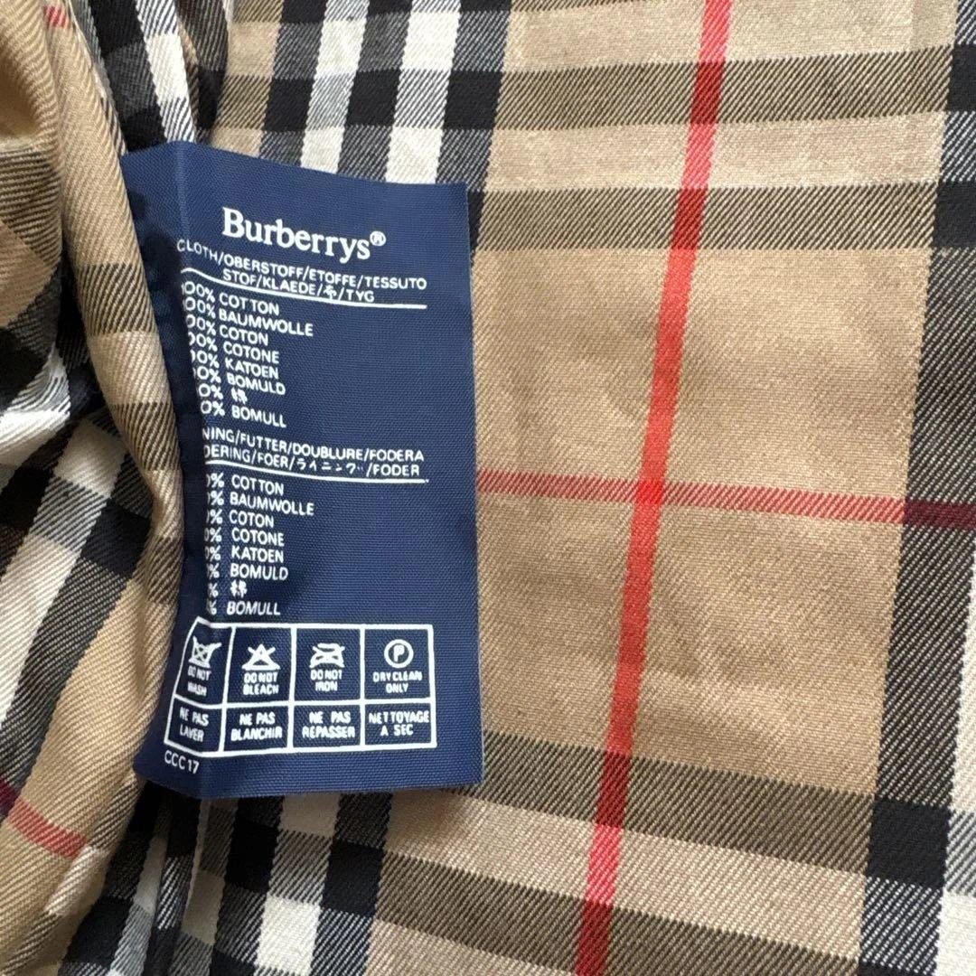 美品✨英国製 80～90s バーバリー ステンカラーコート 軽め　ノバチェック