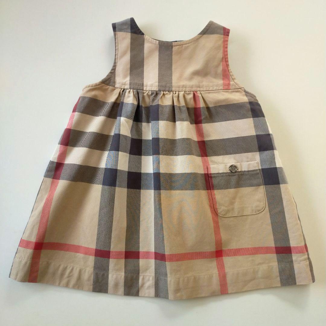 美品★18M 85cm BURBERRYバーバリー チェック ジャンパースカート