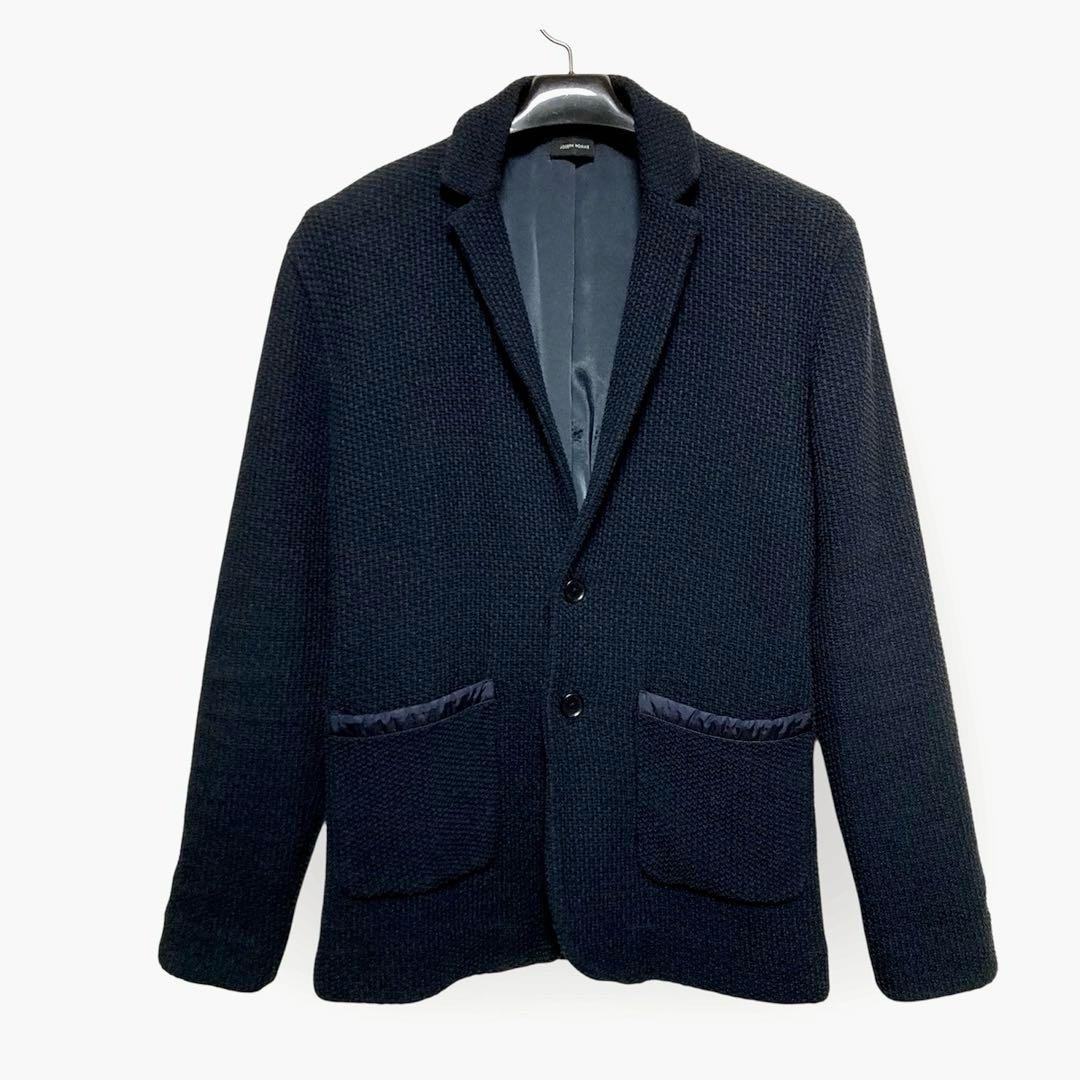 美品 JOSEPH HOMME ミックスコットン テーラードジャケット ネイビー