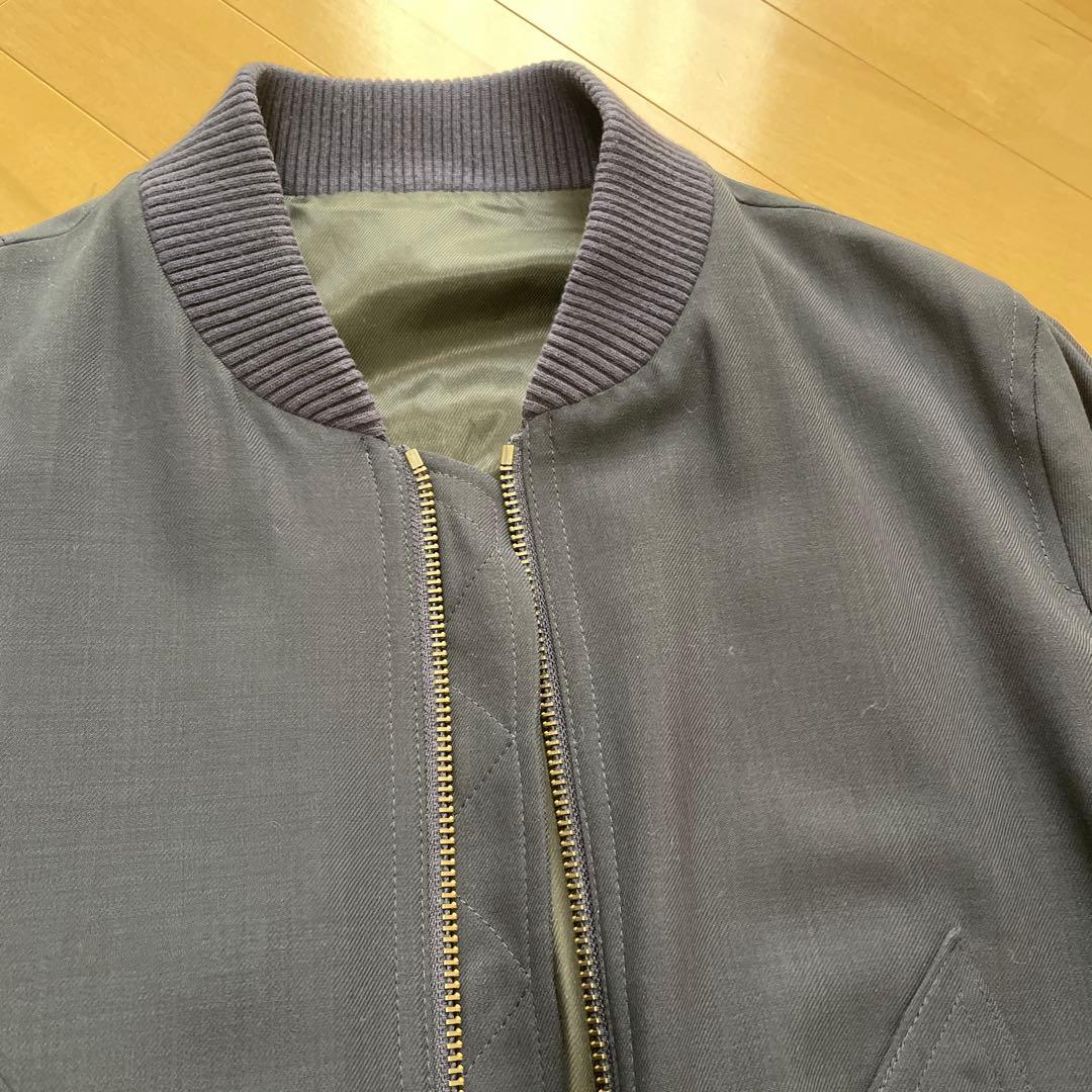 ami ネイビー ウール　ボンバージャケット