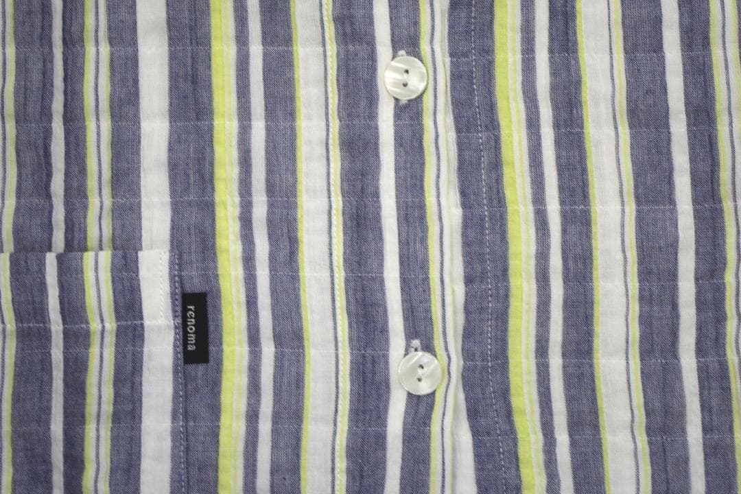 【新品】レノマrenoma　春夏物ダブルガーゼシャーリングパジャマ（M)