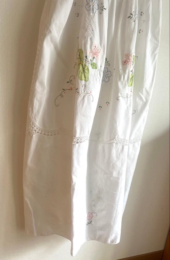 remake ハンドメイド　テーブルクロスワンピース　レース　キャミワンピ