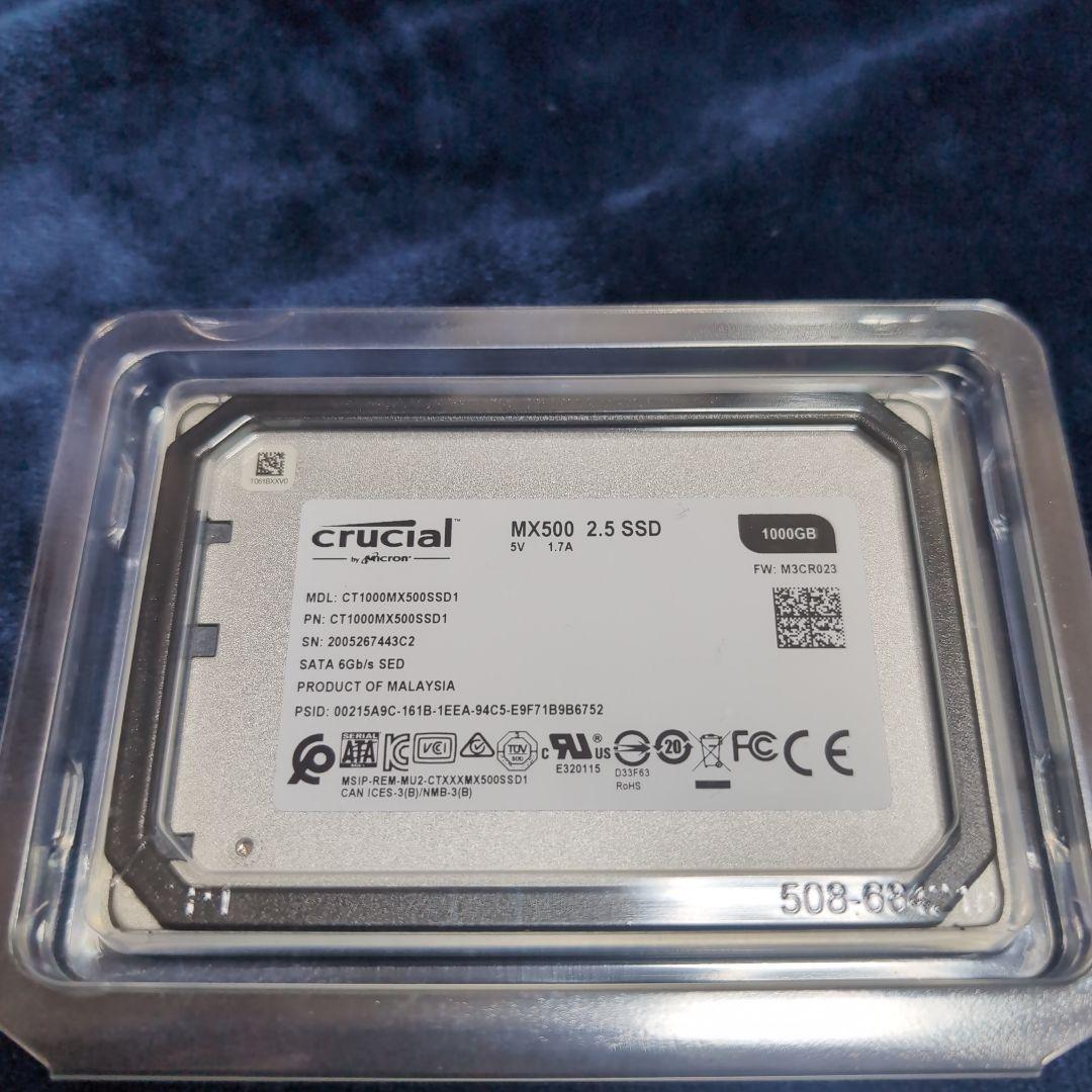 【動作確認済】Crucial MX500 1000GB 2.5 SSD