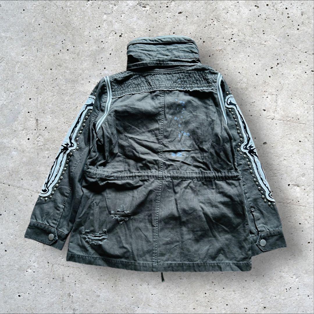 <専用>GLADNEWSミリタリージャケットデッドストックボーンスタッツ2way