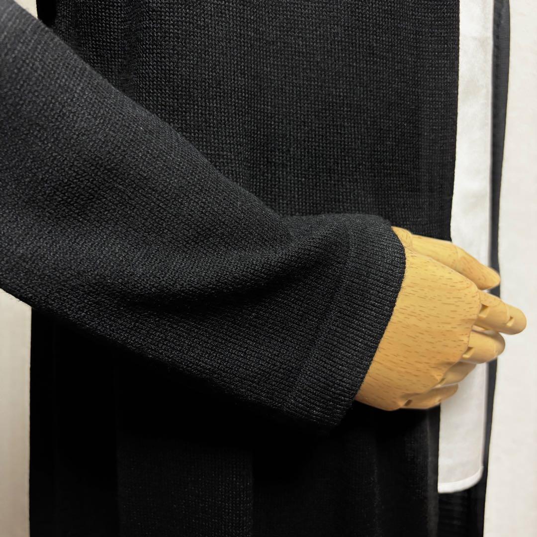 【新品】 Lascolinas フラワーレース ロングニットカーディガン M〜L