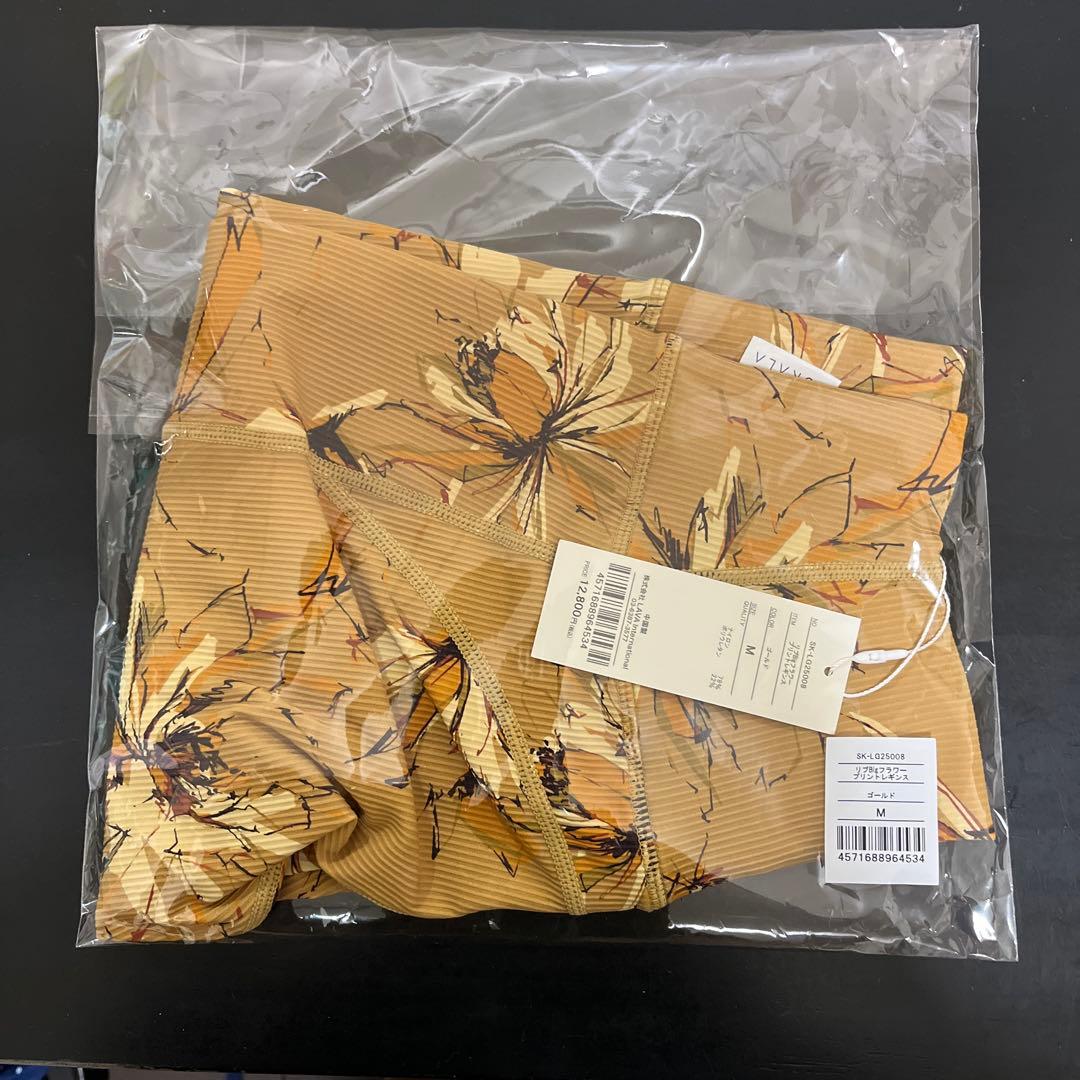【Mサイズ】新品♡新作SUKALAリブBig フラワープリントレギンス