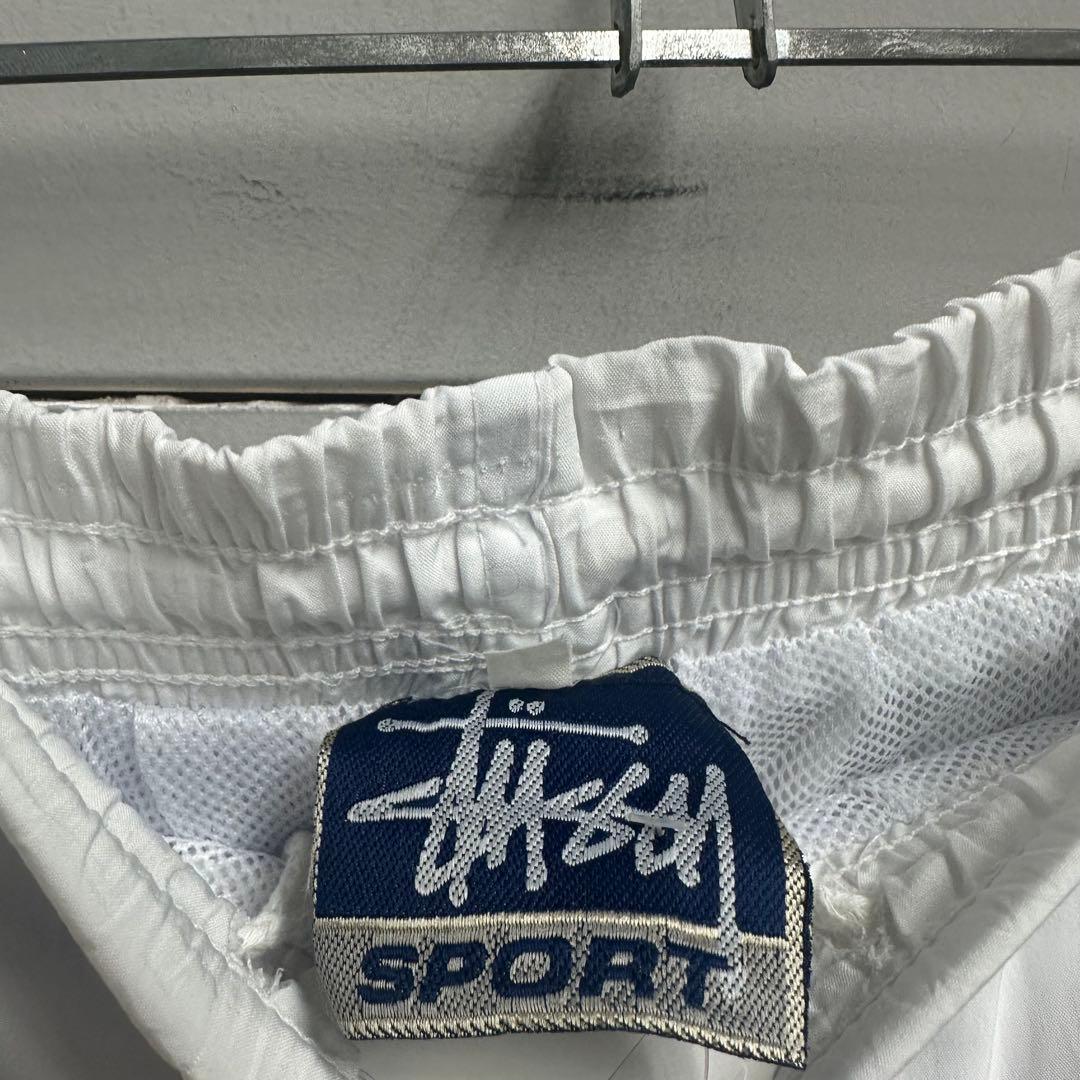 old stussy ステューシー ナイロンパンツ　刺繍ロゴ