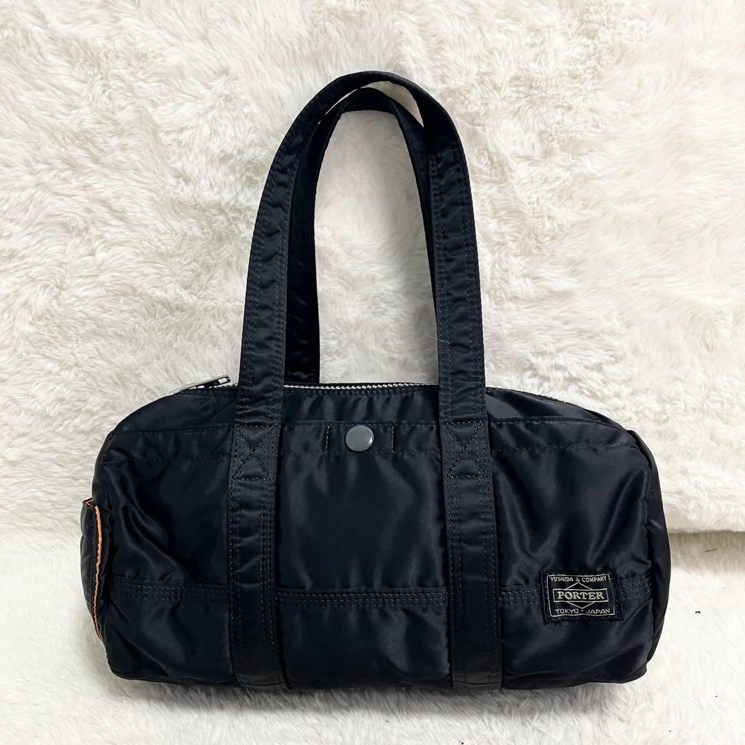 美品 PORTER ポーター タンカー ミニボストンバッグ ブラック 大容量 黒