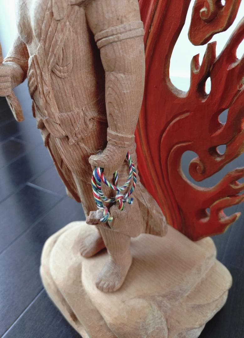 木製立像 「不動明」高さ45cm