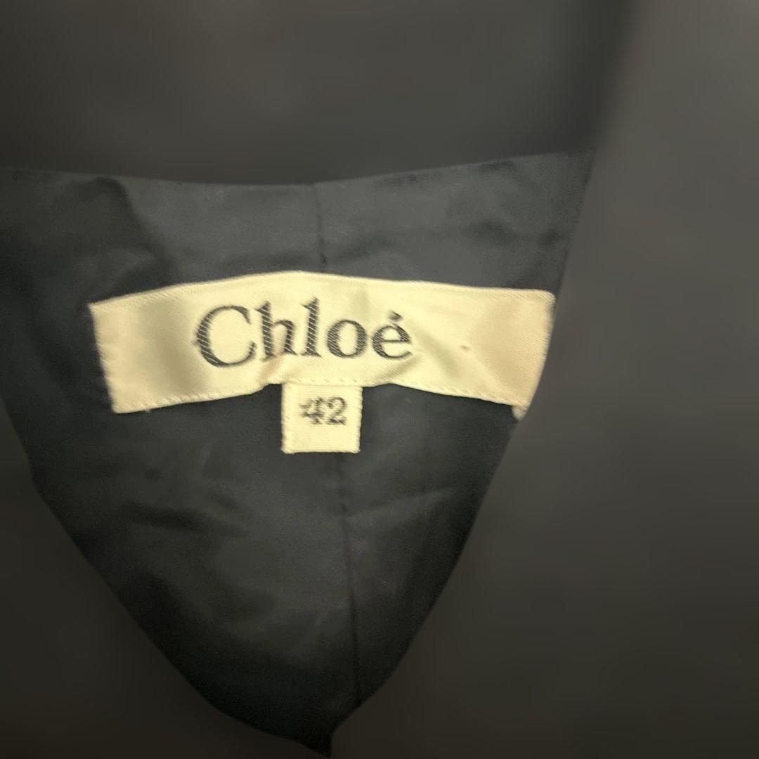 Chloé ダークネイビー ロングコート　42