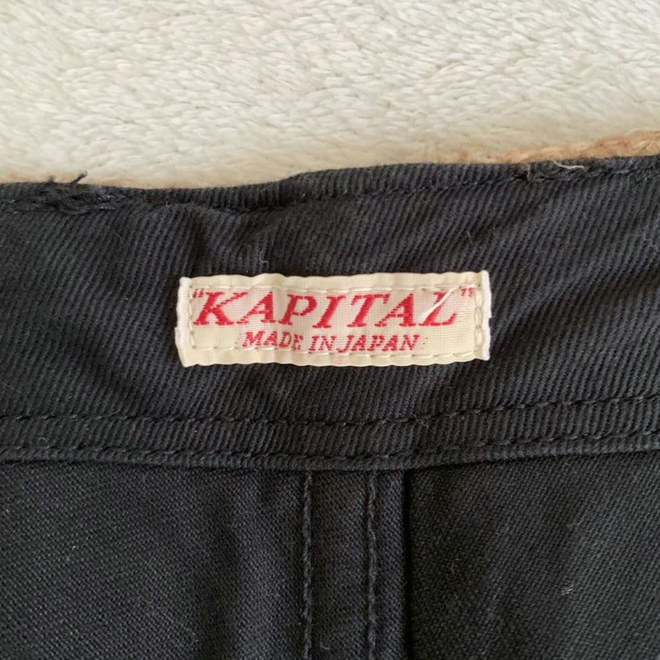 【美品】KAPITAL ピエロパンツ リネン 切替 XL